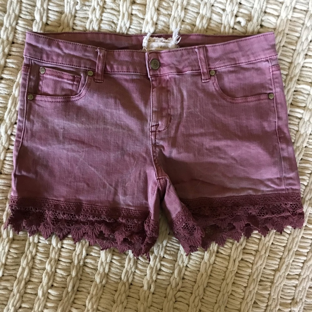 Burgundy shorts